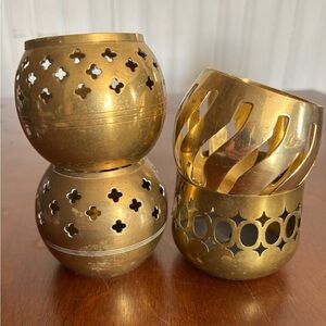 Vintage Brass Candle Holders 4